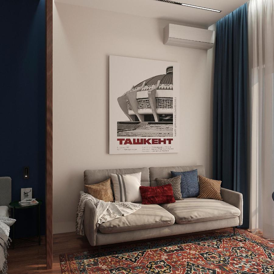 Blueloft 52 I Tashkent Apartment With Balcony Экстерьер фото