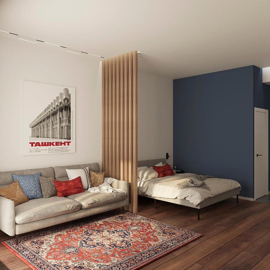 Blueloft 52 I Tashkent Apartment With Balcony Экстерьер фото